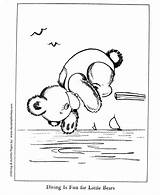 Bear Teddy Coloring Pages Diving Board Bears Honkingdonkey Kids Printable Theodore Roosevelt sketch template