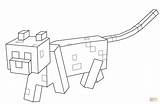 Coloring Minecraft Ocelot Pages sketch template