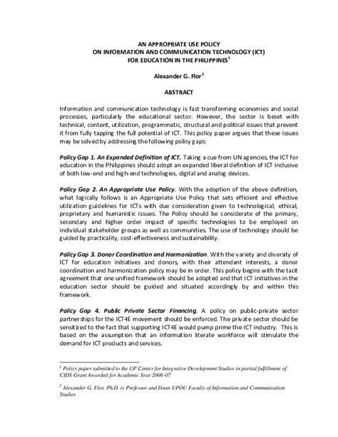 position paper  education   philippines  msmes position