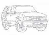 Explorer Ford 2001 1996 Drawing 2006 Aerpro Drawings My10 Escape 1995 Dates sketch template