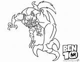 Ben Coloring Pages Alien Force Blitzwolfer Printable Adults Kids sketch template