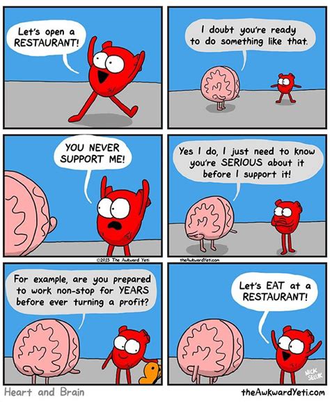 the awkward yeti handb corazon vs cerebro imágenes