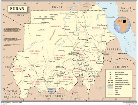 sudan detailed political map  cities roads  rivers vidiani