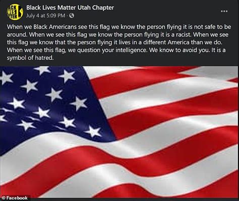 Black Lives Matter In Utah Calls Stars And Stripes A Symbol Of Hate