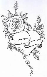 Rosen Vikingtattoo Roseheart Ausmalen Corazones Kolorowanki Umriss Vorlagen Gangster Tekening Hart Malen Roos Kleurplaten Erwachsenen Mandalas Schmetterling Tekenen Brandmalerei Schriftarten sketch template