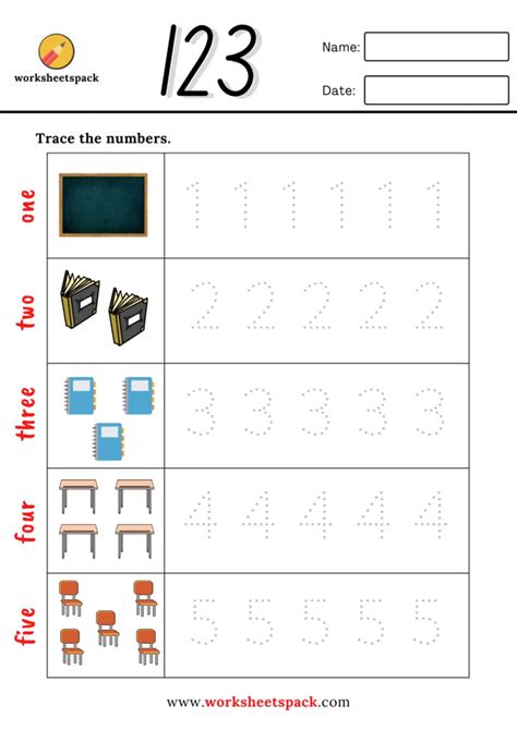 trace  numbers    printable printable   worksheets