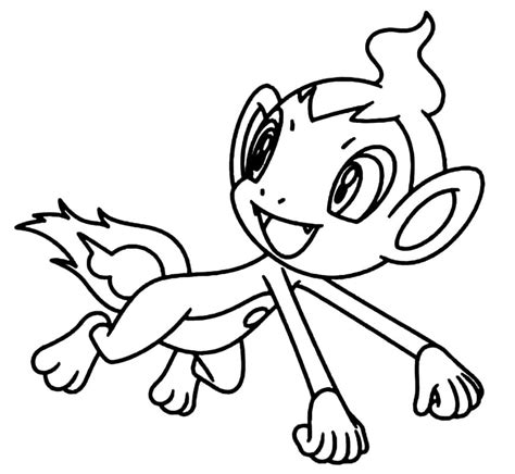 chimchar  coloring page  printable coloring pages  kids
