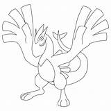Lugia Coloring Legendary sketch template
