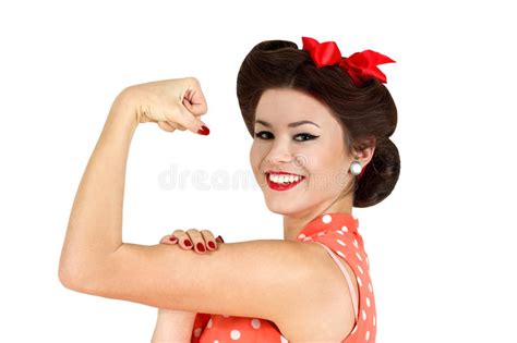 Portrait Of Pin Up Style Woman Stock Image Image Of