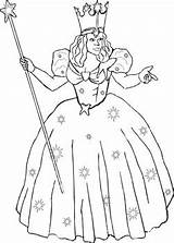 Oz Wizard Pages Witch Glenda Coloring Good Glinda Template Sheet sketch template