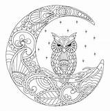 Mandala Pages Coloring Para Colorir Moon Owl Coruja Mandalas Desenhos Mocho Lua Uploaded User Salvo Save Choose Board Ilc sketch template