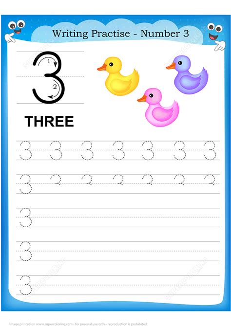 number  handwriting practice worksheet  printable puzzle games