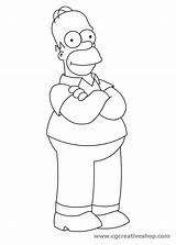 Simpson Homer Colorare Disegni Cgcreativeshop Cose sketch template