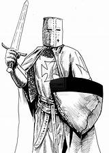 Templar Coloring Knight Cartoon Sketch Drawing Knights Medieval Designlooter Drawings Pen Ink Deviantart Visit 99kb sketch template