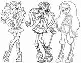 Coloring Monster High Pages Clawdeen Wolf Popular Draculaura sketch template