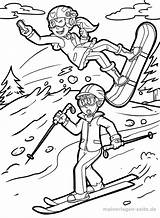 Malvorlage Ski Fahren Skifahren Snowboard Malvorlagen sketch template