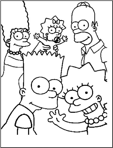 coloring pages populor cartoon charactors simpsons coloring pages