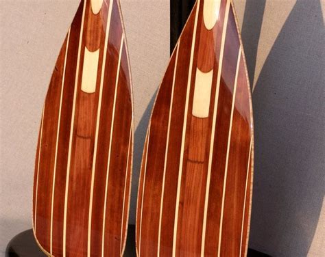 wooden canoe paddles pair   degree  blades lightweight etsy canoe paddle wooden canoe