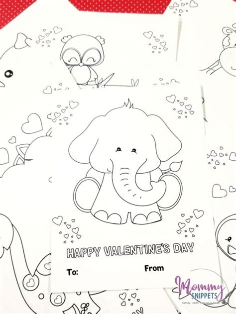 printable valentines day cards  color kids love