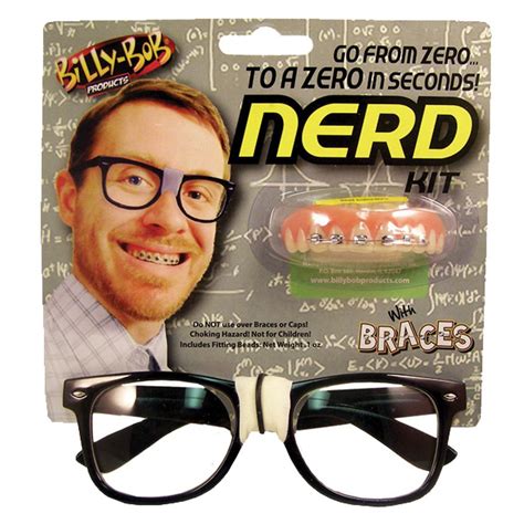 Billy Bob Nerd Kit Glasses Black Frame Tape Fake Teeth Braces Walmart