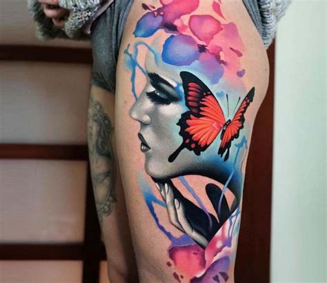 Face With Butterfly Tattoo By A D Pancho Post 22791 Colored Tattoo