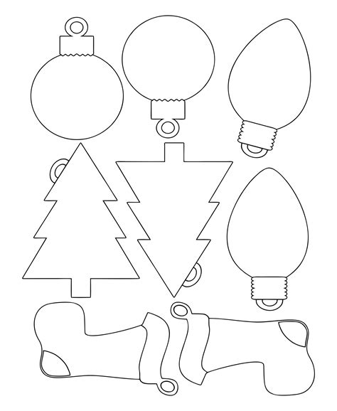 printable christmas tree ornament patterns
