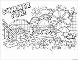 Summer Fun Pages Coloring Color Kids sketch template