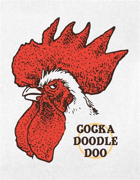 Cock A Doodle Doo Desenho Ai Illustrator File Us 5 00 Each Ai