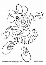 Minnie Mouse Coloring Pages Disney Daisy Bow Duck Girls Ballerina Drawing Printable Kids Color Book Print Printables Getdrawings Getcolorings Sparad sketch template