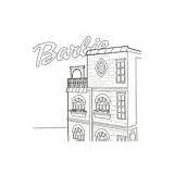 Barbie House Dream Coloring Pages Dreamhouse Surfnetkids sketch template