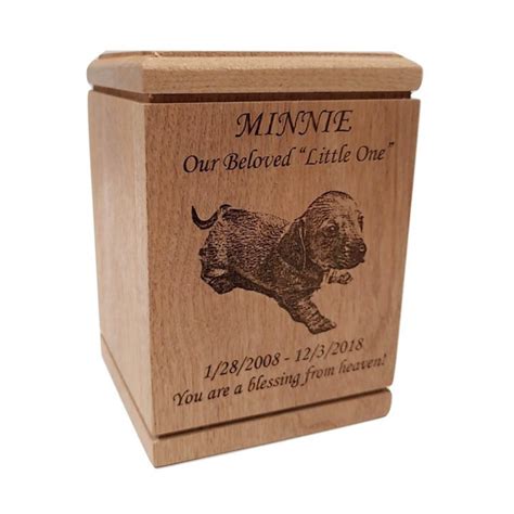 conventional cremation pet urn  ashes wood simply