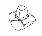 Coloring Hat Pages Cowboy Girls Color sketch template