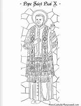 Saint Pius Pope Sheets sketch template