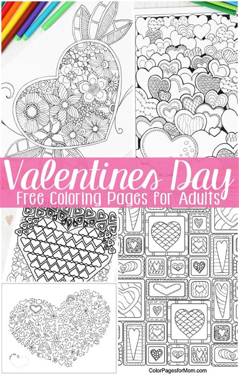 valentines day coloring pages  adults easy peasy  fun
