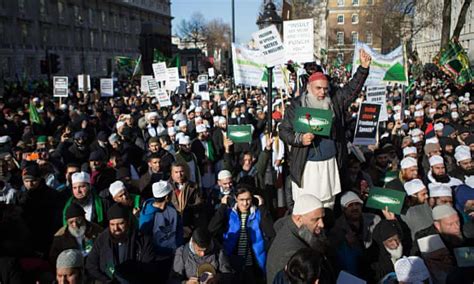 British Muslims Gather In London To Protest Against Muhammad Cartoons
