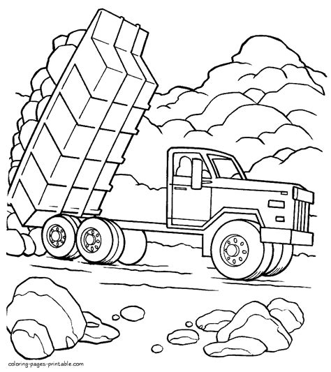 coloring pages  boys truck dumper coloring pages printablecom