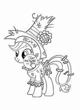 Coloring Pages Halloween Pony Girls Little Baby Bitty Applejack Zigzag Witch Funny Colouring Kids Cartoon Girl Tinkerbell Getcolorings Wuppsy Color sketch template
