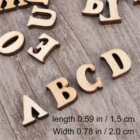 100pcs Unfinished Wooden Capital Letters Alphabet Wood Cutout Discs For