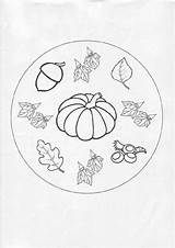 Mandala Outono Mandalas Pintar Herbst Frutos Ausmalen Ausdrucken Otoño Secos Hemisfério Acontece Entre sketch template