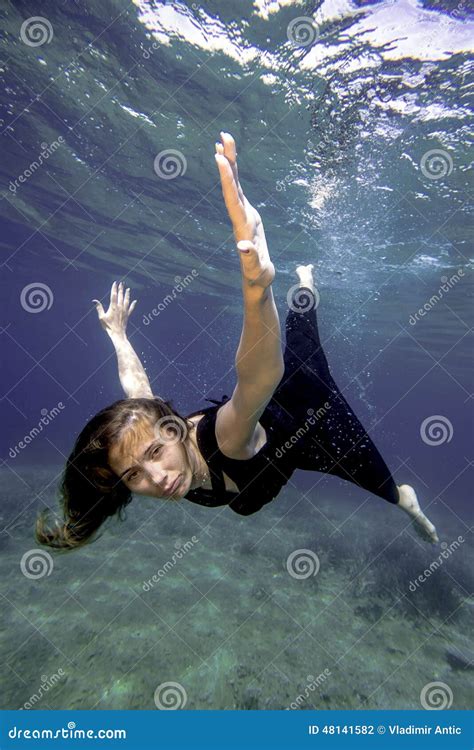 underwater flying stock photo image  feeling mindset