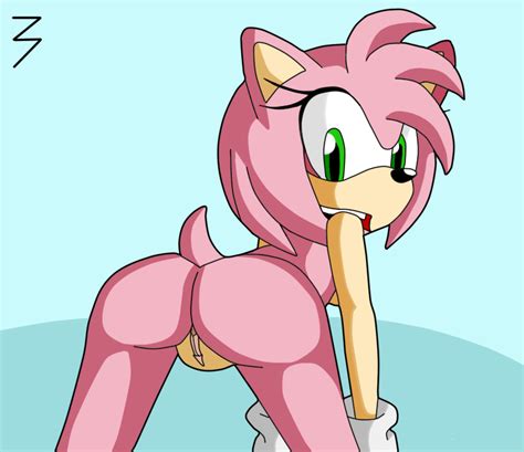 rule 34 3pac all fours amy rose anthro ass back view color female