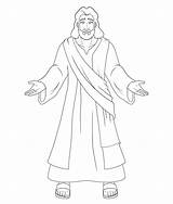Yesus Sketsa Mewarnai Kristus Kumpulan Garis Besar sketch template