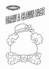 Circus Coloring Pages Sheets Clown Kindergarten Kids Draw Face Print Getdrawings sketch template