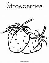 Coloring Strawberry Strawberries Plant Getcolorings Pages Printable sketch template