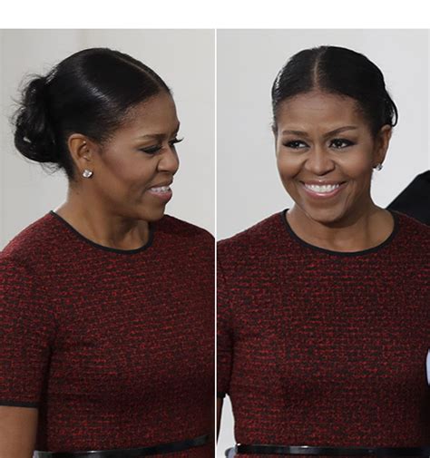 michelle obama s inauguration hair and makeup — sleek updo