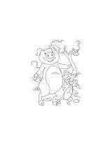 Coloring Pages Piglet Pig Elephant Baby Its sketch template