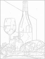 Still Life Coloring Pages Number Color Haven Creative Adult Doverpublications Books Fall sketch template
