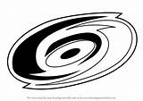 Hurricanes Logo Carolina Draw Drawing Step sketch template