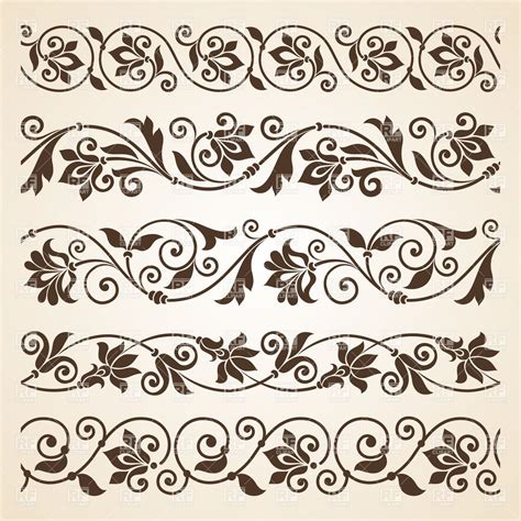 vintage floral border vector stencil patterns stencil art stencil designs henna designs