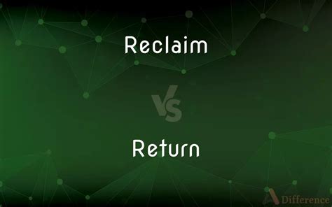 reclaim  return whats  difference